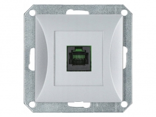 modul datové zásuvky Opál stříbrná