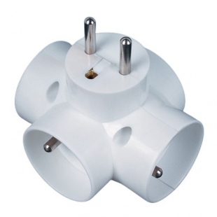 rozbočka, adaptor pro 4 kulaté vidlice