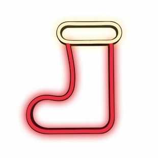 Led neon vánoční ponožka