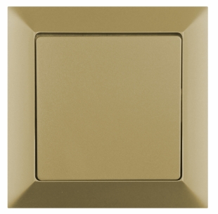 Tlačítkový vypínač č.1/0 - zvonek, ventilátor, světlo Premium - zlatá