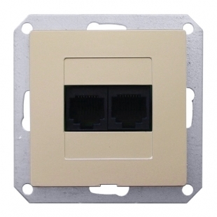 Datová zásuvka 2x8 pin Premium - písek