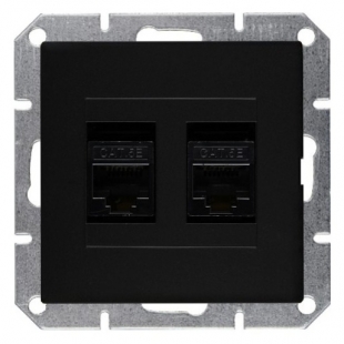 Datová zásuvka 2x8 pin Premium - černá
