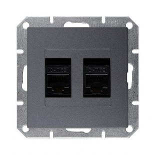 Datová zásuvka 2x8 pin Magic - buk grafit