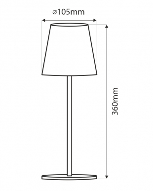 LED stolní lampa - černá - TR-101M