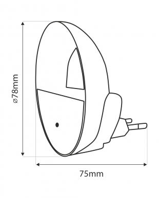 LED 0,5W noční světlo se senzorem soumraku - TR-047M