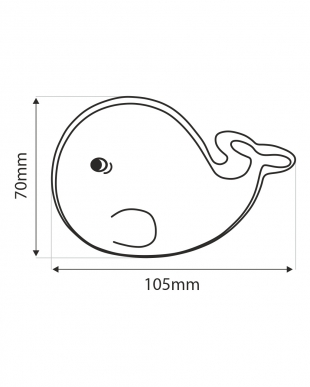 LED 0,5W noční světlo - Velryba - TR-018M