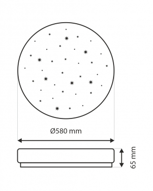 LED stropní svítidlo TR-602C - IPOLY 60W 5700lm ø58cm CCT + ovladač Trixline
