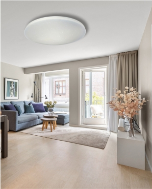 LED stropní svítidlo TR-603C - IPOLY 80W 7600lm ø78cm CCT + ovladač Trixline