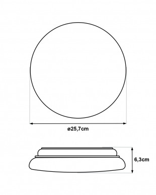 TR-12M LED stropní 12W/960lm/4000K senzorové, kulaté světlo - bílé Trixline LENA