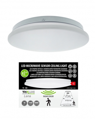 TR-18M LED stropní 18W/1440lm/4000K senzorové, kulaté světlo - bílé Trixline LENA