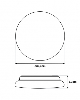 TR-24M LED stropní 24W/1920lm/4000K senzorové, kulaté světlo - bílé Trixline LENA