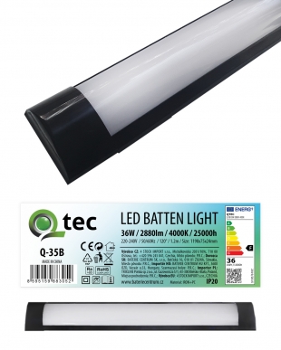 podlinkové světlo - černé QTEC 120cm
