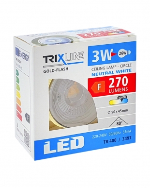 Bodové LED světlo 3W TR 400 / 3497 neutrální bílá TRIXLINE