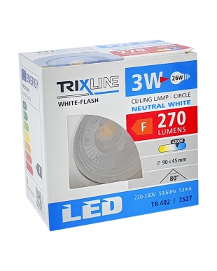 Bodové LED světlo 3W TR 402 / 3527 neutrální bílá TRIXLINE