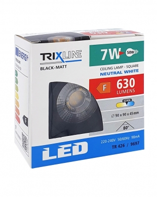 Bodové LED světlo 7W - čtvercové TR 426 / 9697 neutrální bílá TRIXLINE