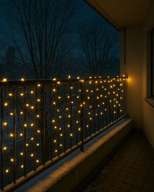 Led vánoční světýlka na balkón