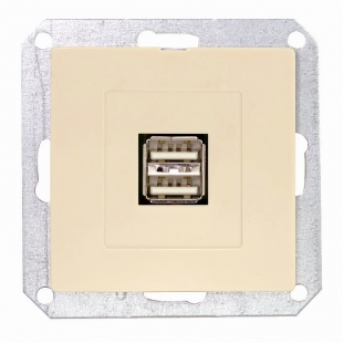 USB zásuvka Magic - béžová, modul