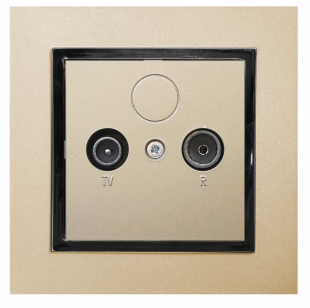 Zásuvka TV+R průběžná Magic - písek