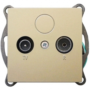 Zásuvka TV+R průběžná Magic - písek, modul
