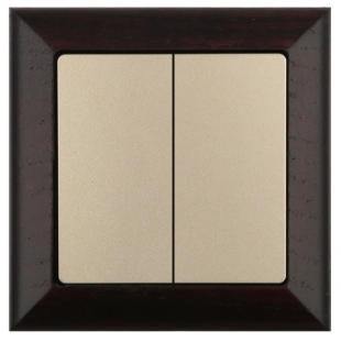 Dvojitý střídavý přepínač č.6+6 Premium wenge - písek