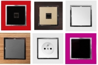 Skleněné zásuvky a vypínače